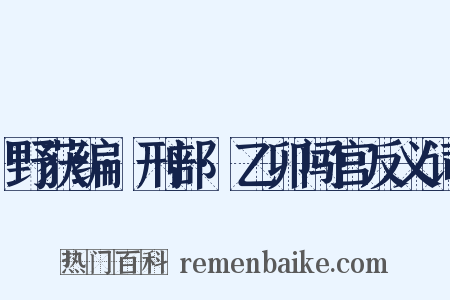 野获编·刑部·乙卯闯宫反义词是什么意思的图片